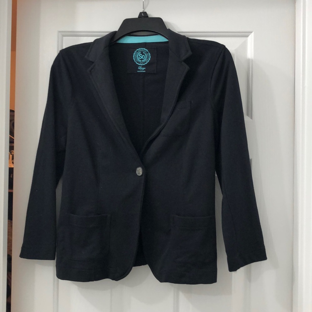 Knit blazer, 3/4 length sleeves